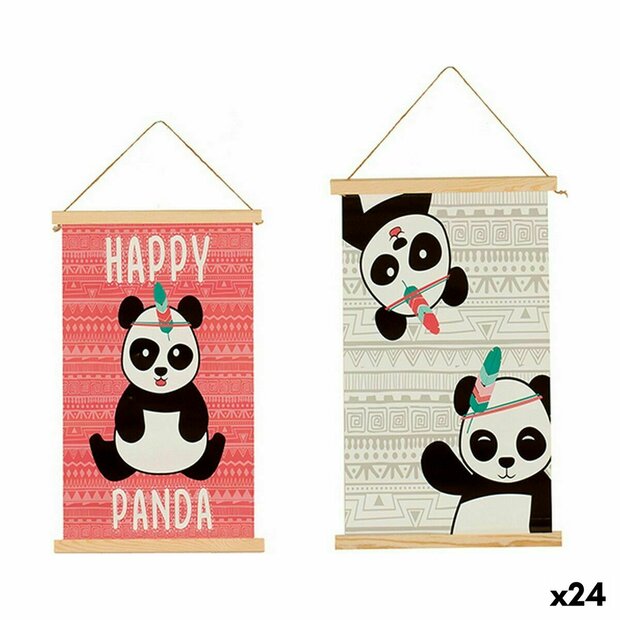 Wanddecoratie Pandabeer 1 x 54 x 33 cm (24 Stuks) 1