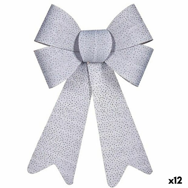 Lasso Kerstversiering Punten Zilverkleurig PVC 16 x 24 x 4 cm (12 Stuks) 1