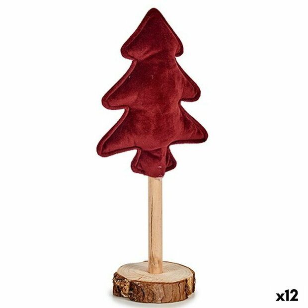 Kerstboom Polyester Kastanjebruin Hout 9,5 x 32 x 13 cm (12 Stuks) 1