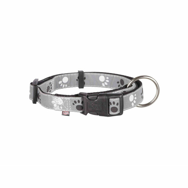 Hondenhalsband Trixie Silver Reflect Zwart Grijs L/XL 40-65 cm 1
