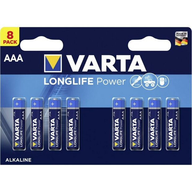 Batterijen Varta Long Life Power 1,5 V AAA LR3 LR03 1