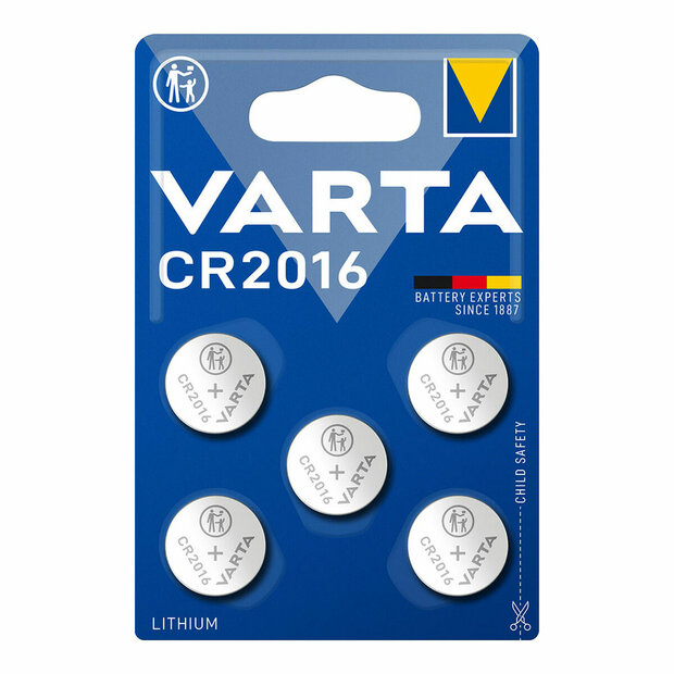 Lithium Knoopcelbatterijen Varta 6016101415 CR2016 3 V (5 Stuks) 1