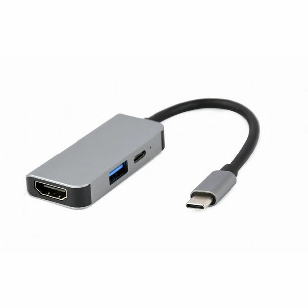 USB-HUB GEMBIRD A-CM-COMBO3-02 Zilverkleurig 1