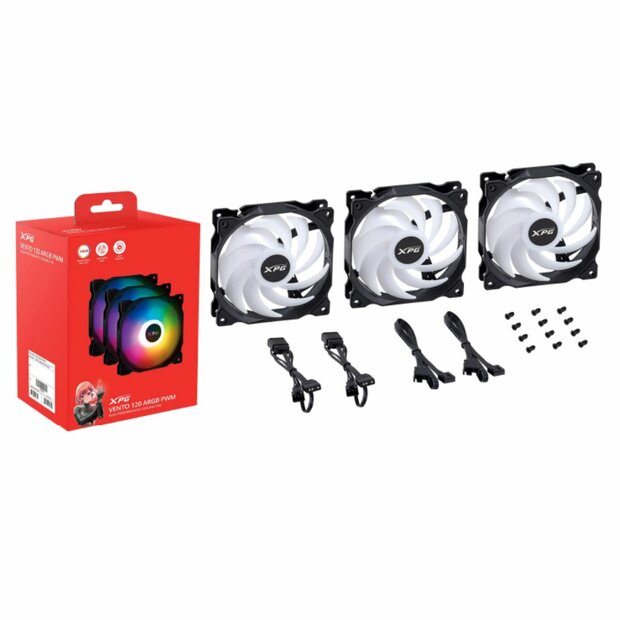 Case fan XPG VENTO 120 ARGB PWM &Oslash; 12 cm (3 Stuks) 1