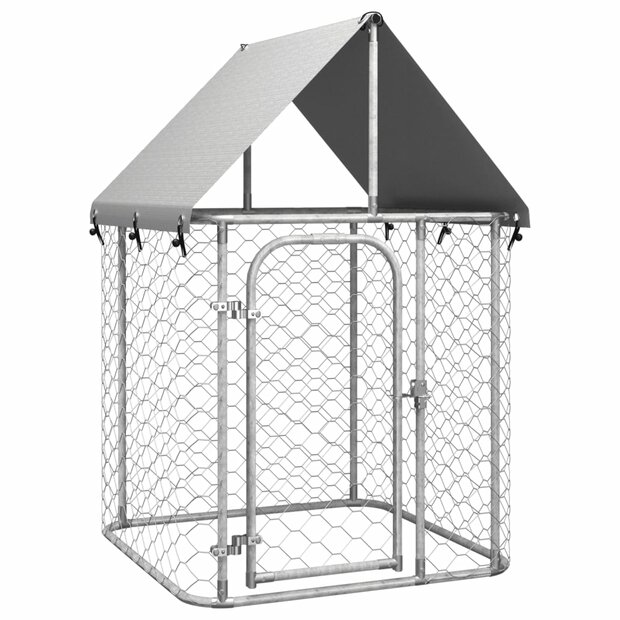 Hondenkennel voor buiten met dak 100x100x150 cm 1