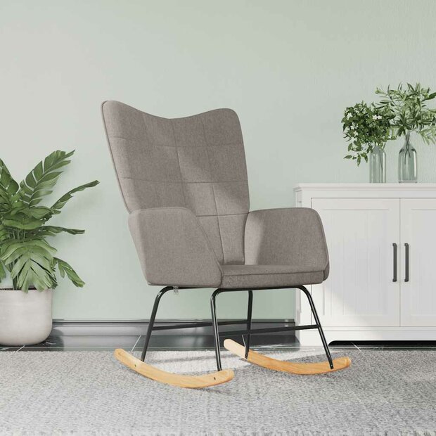 Schommelstoel stof taupe 1