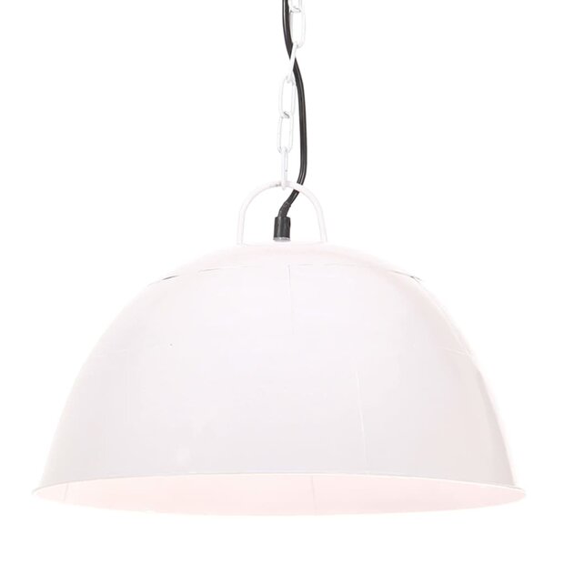 Hanglamp industrieel vintage rond 25 W E27 41 cm wit 1