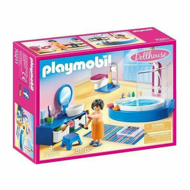 Playset Dollhouse Bathroom Playmobil 70211 Badkamers (51 pcs) 1