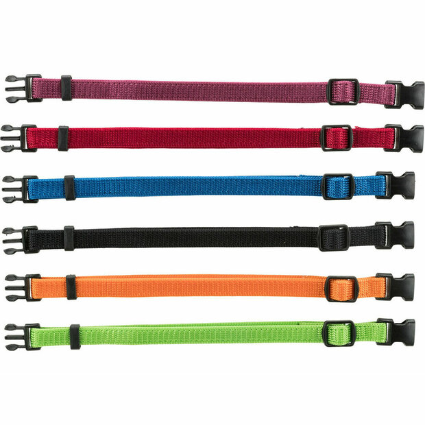 Hondenhalsband Trixie Zwart Rood Kobaltblauw Appel M/L 22-35 cm (6 Stuks) 1