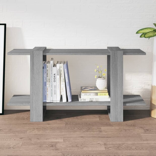Boekenkast 100x30x51 cm bewerkt hout grijs sonoma eiken 1
