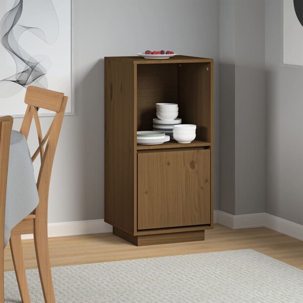 Dressoir 38x35x80 cm massief grenenhout honingbruin 1