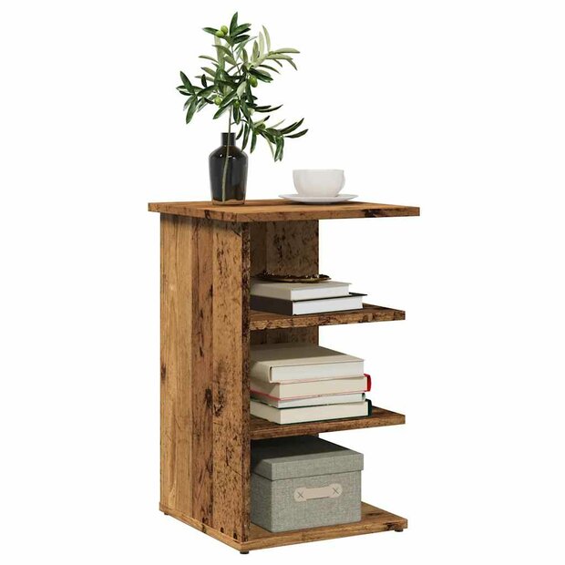 Dressoir 35x35x55 cm bewerkt hout oud houtkleurig 1