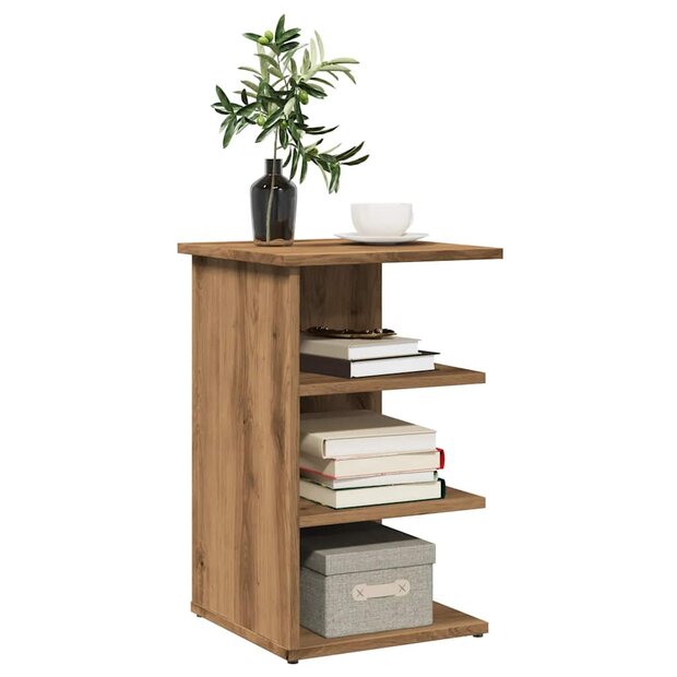 Dressoir 35x35x55 cm bewerkt hout artisanaal eikenkleur 1