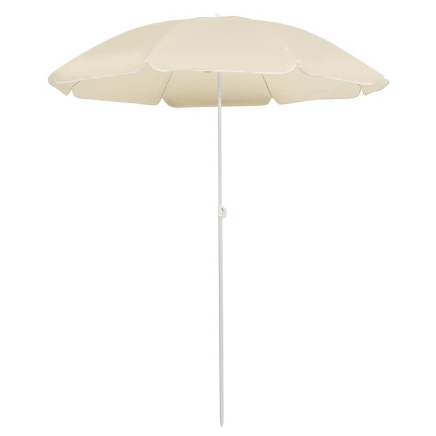 Parasol met stalen paal 180 cm zandkleurig 1