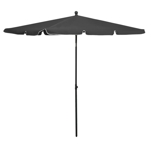 Parasol met paal 210x140 cm antracietkleurig 1