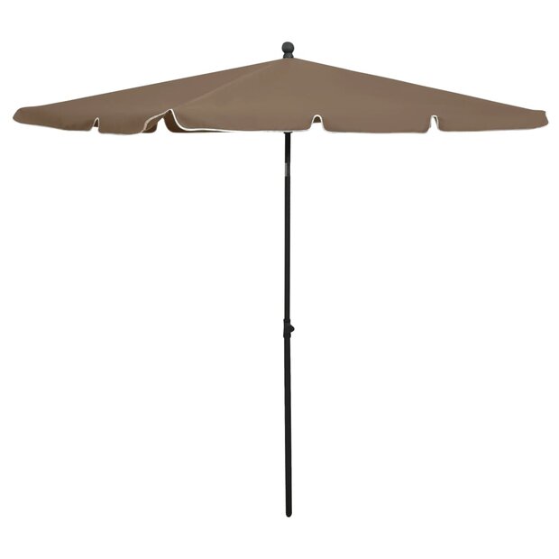 Parasol met paal 210x140 cm taupe 1