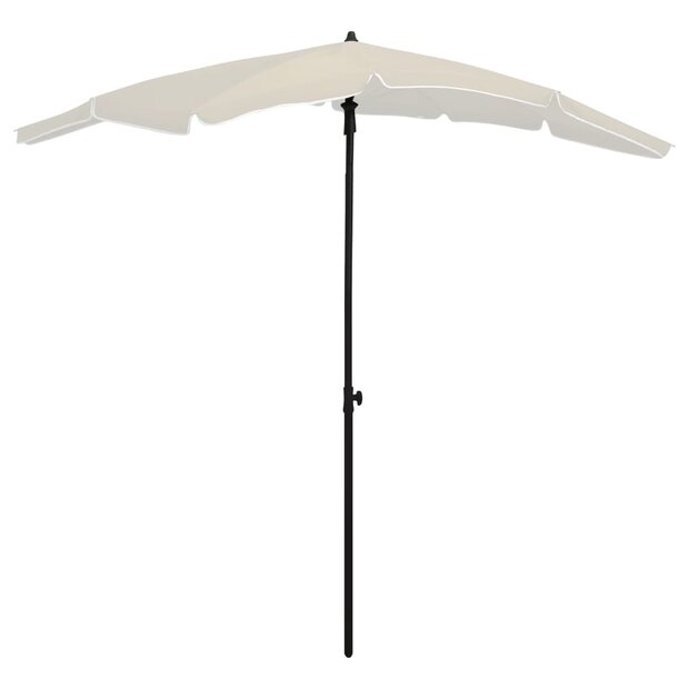 Parasol met paal 200x130 cm zandkleurig 1