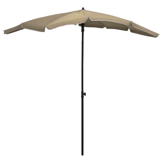Parasol met paal 200x130 cm taupe 1