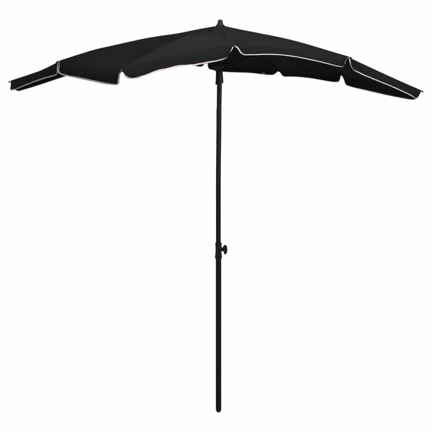 Parasol met paal 200x130 cm zwart 1