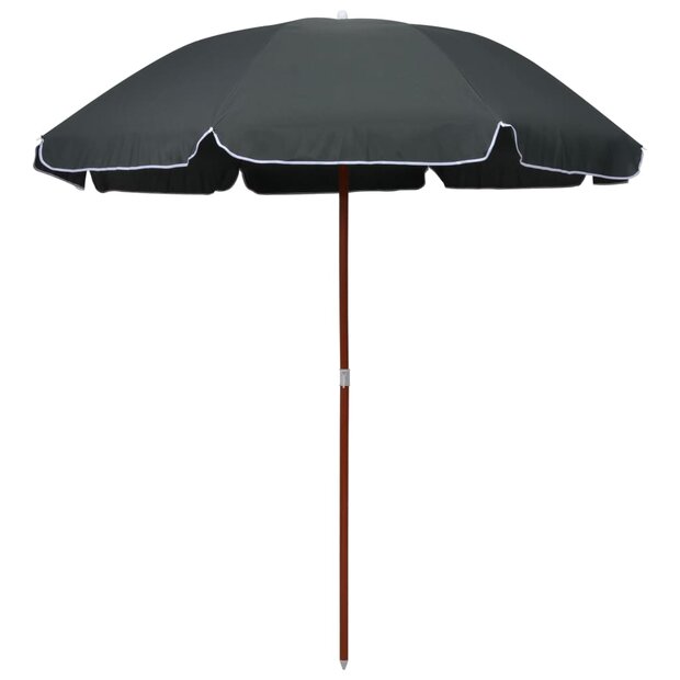 Parasol met stalen paal 240 cm antracietkleurig 1