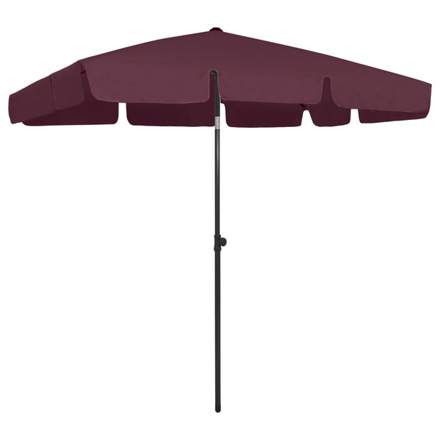 Strandparasol 200x125 cm bordeauxrood 1