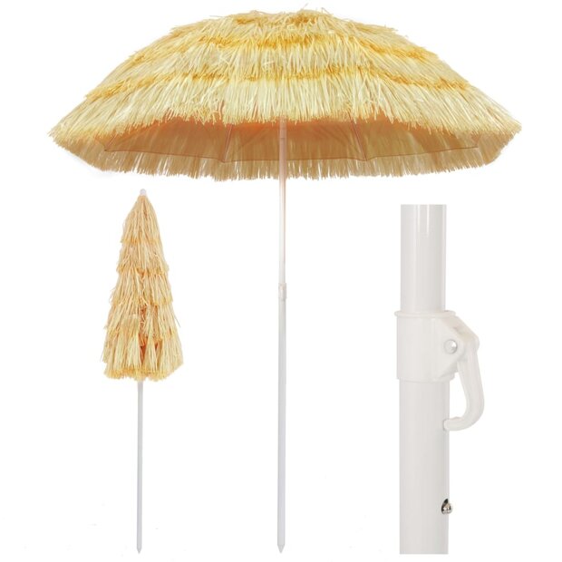 Strandparasol Hawa&iuml; stijl 180 cm naturel 1
