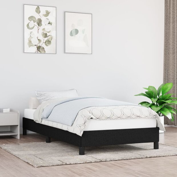 Bedframe zonder matras 90x190 cm stof zwart 1