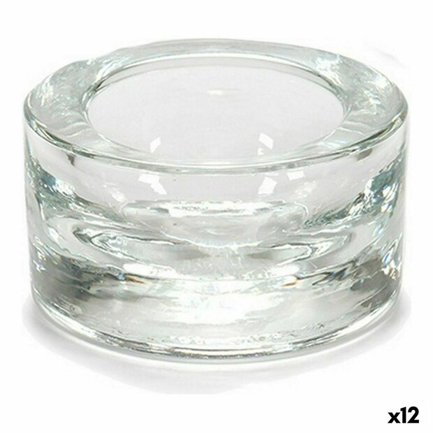 Kaarshouder Transparant Glas 7 x 3,5 x 7 cm (12 Stuks) 1