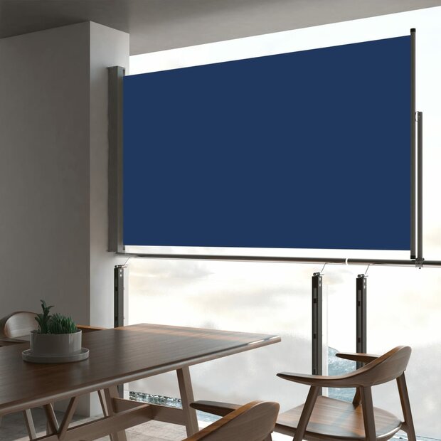Tuinscherm uittrekbaar 140x300 cm blauw 1