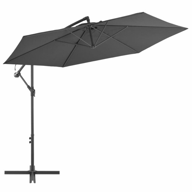 Zweefparasol met aluminium paal 300 cm antracietkleurig 1
