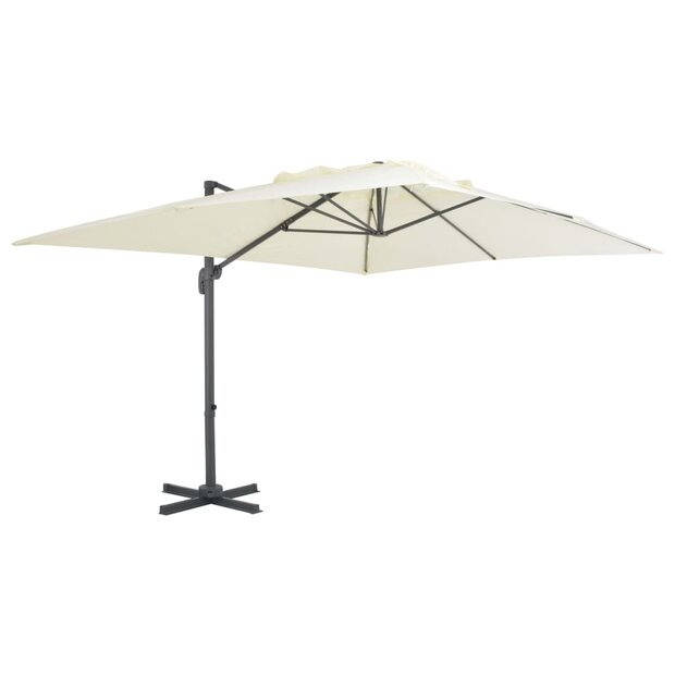 Zweefparasol met aluminium paal 400x300 cm zandkleurig 1