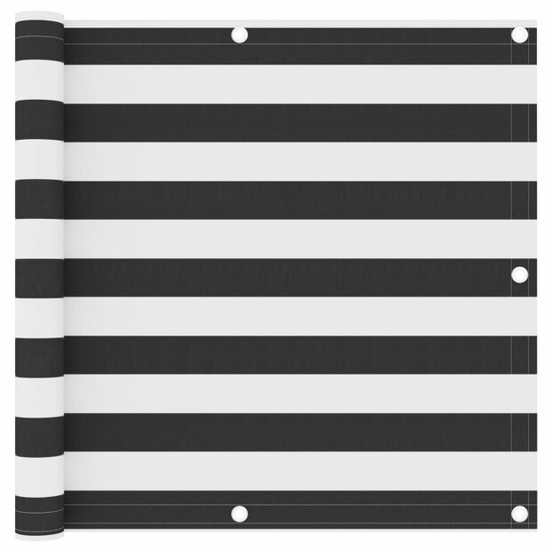 Balkonscherm 90x300 cm oxford stof antraciet en wit 1