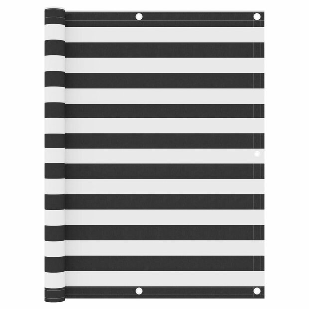 Balkonscherm 120x500 cm oxford stof antraciet en wit 1