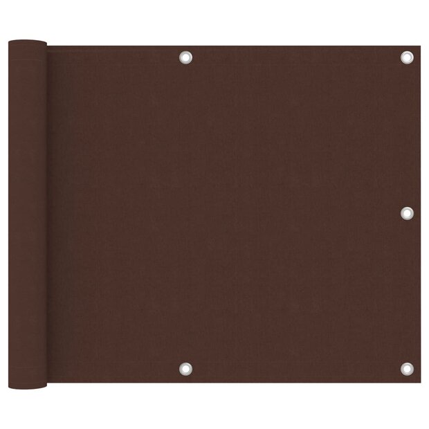 Balkonscherm 75x500 cm oxford stof bruin 1