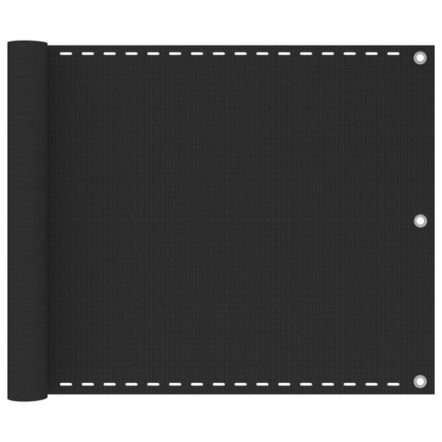 Balkonscherm 75x300 cm HDPE antracietkleurig 1