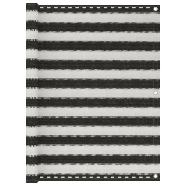 Balkonscherm 120x500 cm HDPE antracietkleurig en wit 1