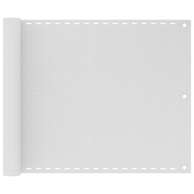 Balkonscherm 75x500 cm HDPE wit 1