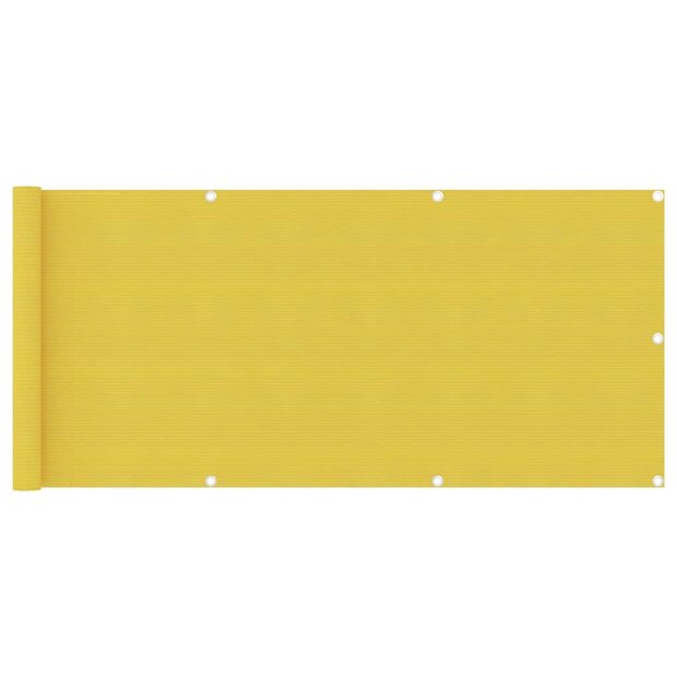 Balkonscherm 75x400 cm HDPE geel 1