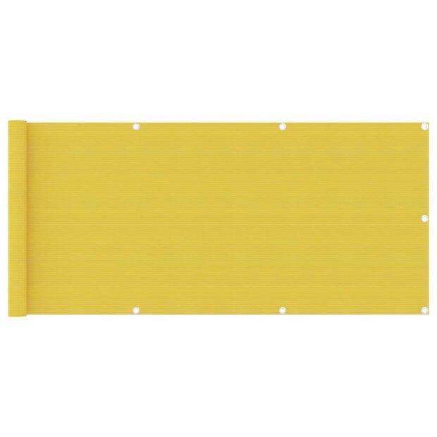 Balkonscherm 75x500 cm HDPE geel 1