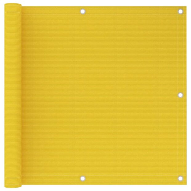 Balkonscherm 90x600 cm HDPE geel 1