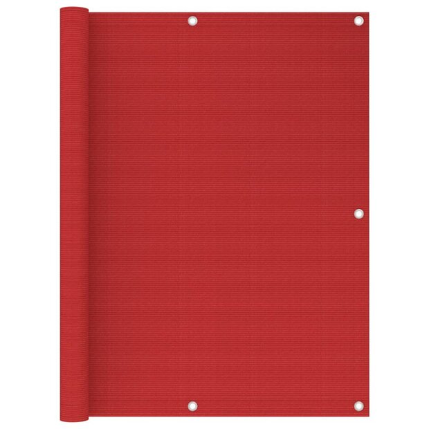 Balkonscherm 120x500 cm HDPE rood 1