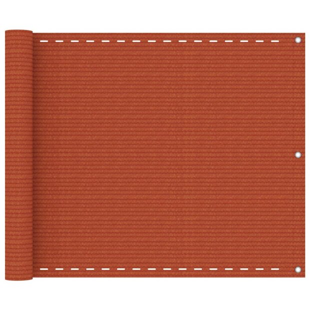 Balkonscherm 75x300 cm HDPE oranje 1