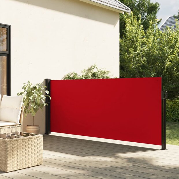 Windscherm uittrekbaar 120x600 cm rood 1