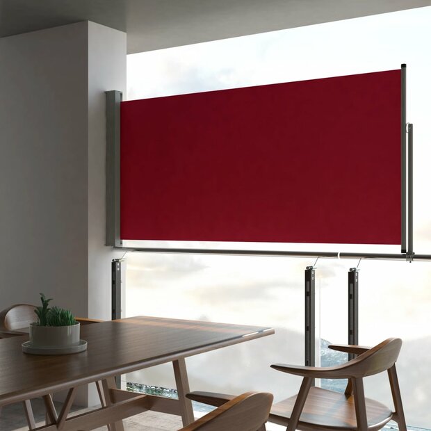 Tuinscherm uittrekbaar 120x300 cm rood 1