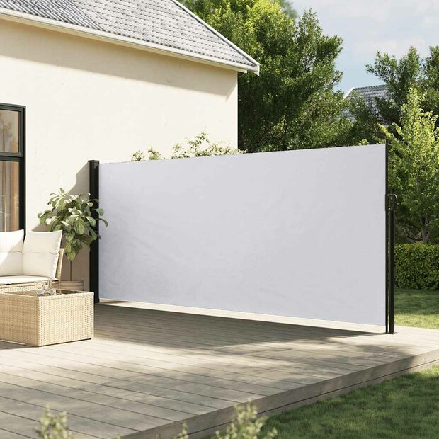 Windscherm intrekbaar 170x300 cm wit 1