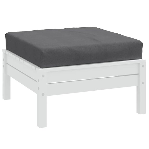 Palletkussen 60x60x10 cm stof gem&ecirc;leerd antracietkleurig 1