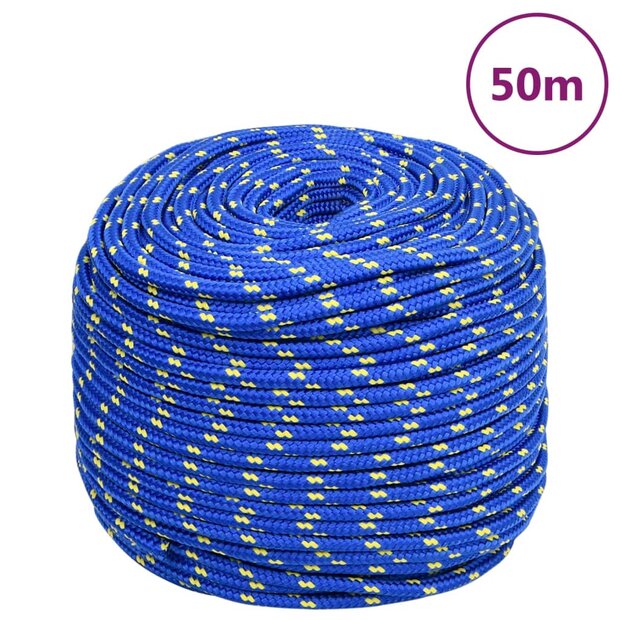 Boot touw 6 mm 50 m polypropyleen blauw 1