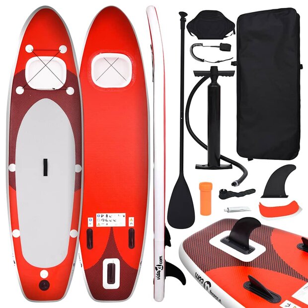 Stand Up Paddleboardset opblaasbaar 330x76x10 cm rood 1