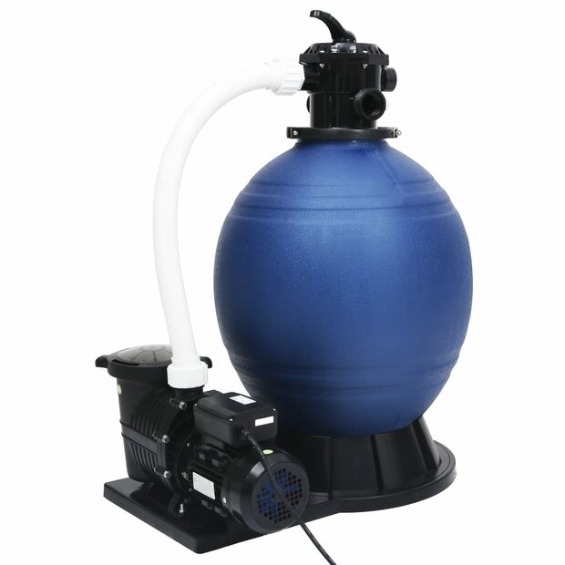 Zandfilter met 7 instellingen en 1000 W pomp blauw en zwart 1
