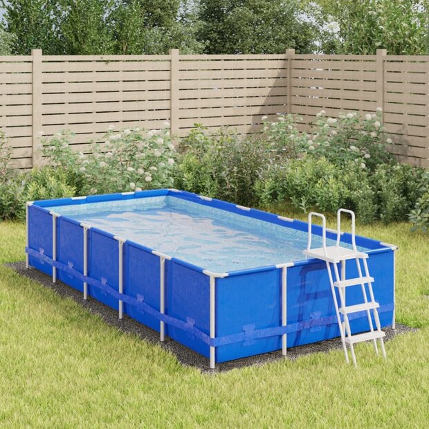 Zwembadgrondzeil 500x250 cm polyester geotextiel lichtgrijs 1